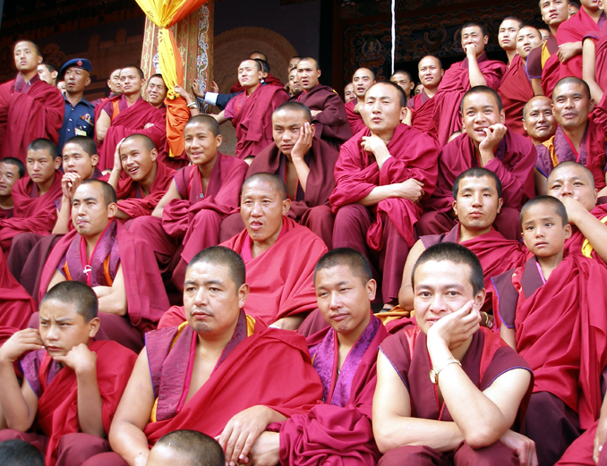 Monks at a Tsechu